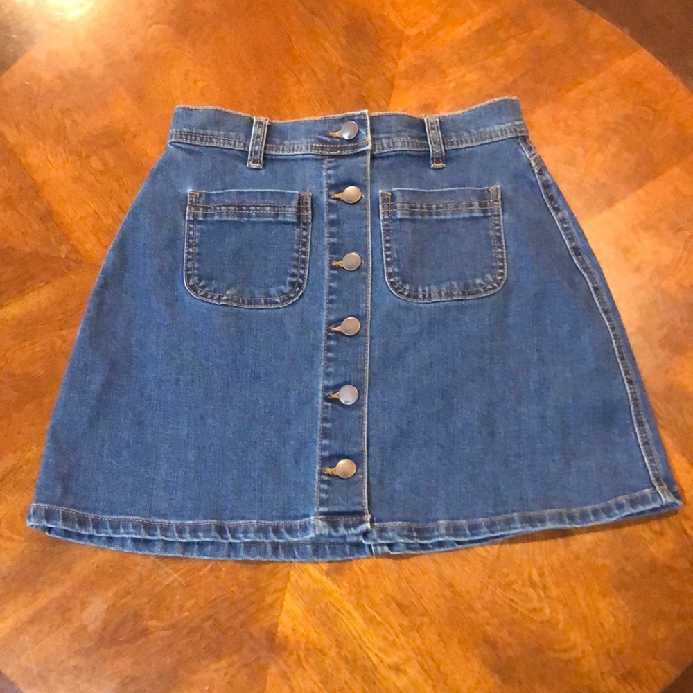 SP Black Label Button Front Denim Skirt XS